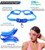 Picture of EverSport Swim Goggles, Pack of 2, Swimming Glasses for Adult Men Women Youth Kids Child, Anti-Fog, UV Protection, Shatter-proof, Watertight(Blue&Pink)