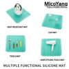 Picture of MicoYang Silicone Dish Drying Mat for Multiple Usage,Easy clean,Eco-friendly,Heat-resistant Silicone Mat for Kitchen Counter or Sink,Refrigerator or Drawer Liner Mint XXL 24 inches x 18 inches