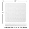 Picture of MicoYang Silicone Dish Drying Mat for Multiple Usage,Easy clean,Eco-friendly,Heat-resistant Silicone Mat for Kitchen Counter or Sink,Refrigerator or Drawer liner Translucent M 12 inches x 12 inches
