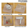 Picture of MicoYang Silicone Dish Drying Mat for Multiple Usage,Easy clean,Eco-friendly,Heat-resistant Silicone Mat for Kitchen Counter or Sink,Refrigerator or Drawer liner Translucent M 12 inches x 12 inches