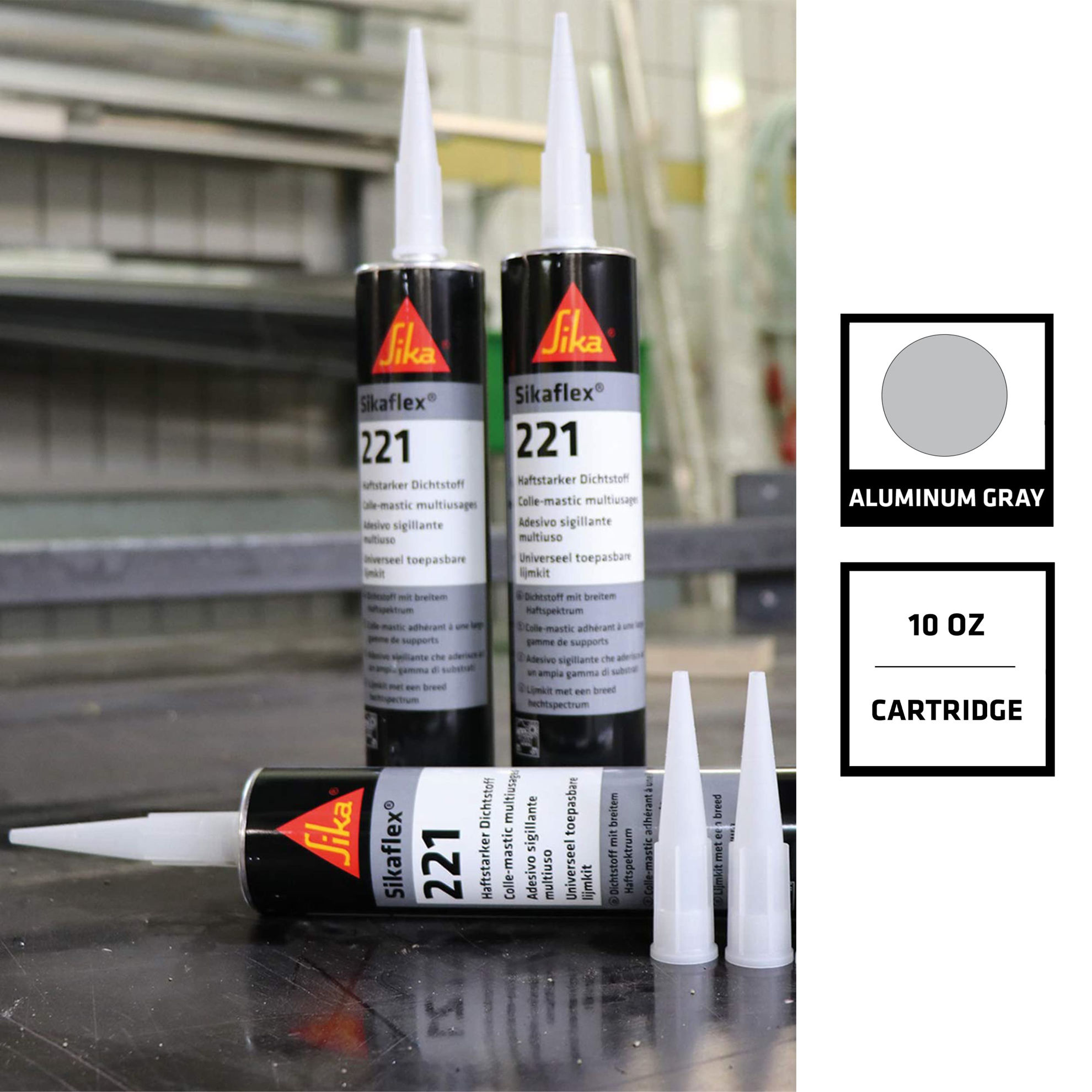 GetUSCart Sika Sikaflex221, Gray, multipurpose sealant/adhesive