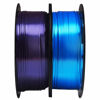 Picture of 2 in 1 Silk Shiny Sapphire Blue Violet Purple PLA 3D Printer Filament Bundle, 1.75mm 3D Printing Material 1Kg Each Spool Total 2Kg in One Box with Extra 10pcs Needles 3D Print Tool by TTYT3D