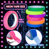 Picture of Whaline 6 Colors Neon Gaffer Cloth Tape, Fluorescent Rainbow Color UV Blacklight Glow in The Dark Tape for UV Party (0.6 inch x 60 feet)