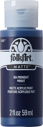 Picture of FolkArt Craft, 2 oz, Matte Finish 964 Acrylic Paint 2-Ounce, Midnight, 2 fl oz