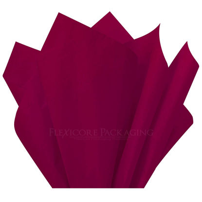 Picture of Flexicore Packaging® Tissue Paper Gift Wrap | Cranberry RED | Size:15"x20" | 100 Sheets | Acid Free | Bulk | DIY Craft |
