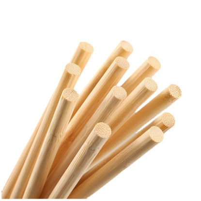 Picture of 50PCS Dowel Rods Wood Sticks Wooden Dowel Rods - 1/2 x 6 Inch Unfinished Bamboo Sticks - for Crafts and DIYers