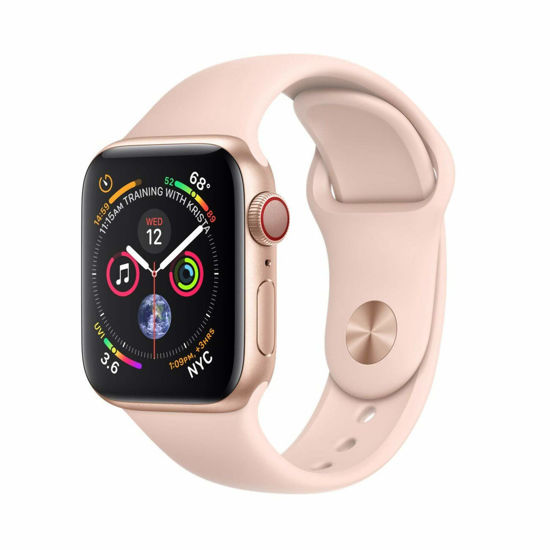 Picture of Apple Watch Series 4 (GPS + Cellular, 40MM) - Gold Aluminum Case with Pink Sand Sport Band (Renewed)