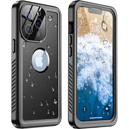 Picture of Temdan for iPhone 13 Pro Max Case Waterproof,Built-in 9H Tempered Glass Screen Protector [IP68 Underwater][14FT Military Dropproof][Dustproof][Real 360] Full Body Shockproof Protective Case/Black
