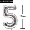 Picture of 25 Number Balloons Silver Giant Jumbo Big Large Foil Mylar Number Balloons for Women Men Party Supplies 25 Anniversary Events Decorations Balloon