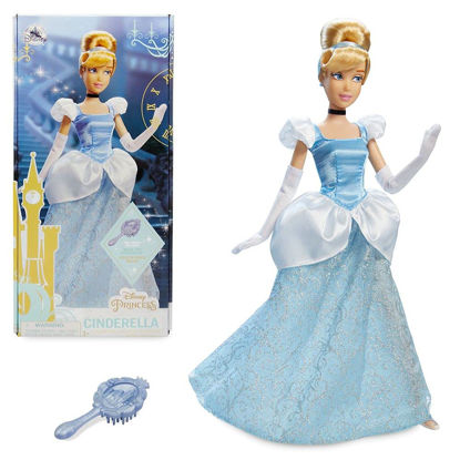 Picture of Disney Store Official Princess Cinderella Classic Doll for Kids, 11 ½ Inches, Includes Brush with Molded Details, Fully Posable Toy in Masquerade Gown - Suitable for Ages 3+