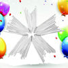 Picture of 100Pcs 260 Balloons White Long Balloons for Balloon Garland Thickening Skinny Latex Twisting Balloon for Animals Modeling Christmas Birthday Wedding Party Decorations