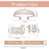 Picture of 15th Birthday Decorations for Girls,15th Birthday Sash,Crown/Tiara,Candles,Cake Toppers.15th Birthday Gifts for Girls,15 Birthday Decorations for Girls,15 Birthday Party Decorations