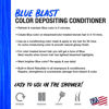 Picture of NO FADE FRESH Blue Blast Hair Color Depositing Conditioner with BondHeal Bond Rebuilder - Maintain & Refresh Bright Blue Color, Deep Conditioner Hair Mask - Sulfate, Paraben & Ammonia Free 6.4 oz