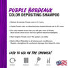Picture of No Fade Fresh Purple Bordeaux Hair Color Depositing Shampoo with BondHeal Bond Rebuilder - Maintain & Refresh Grape Purple Color, Temporary Hair Color Dye- Sulfate, Paraben, and Ammonia Free 6.4 oz