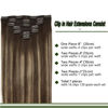 Picture of GOO GOO Clip-in Hair Extensions for Women, Soft & Natural, Handmade Real Human Hair Extensions, Chocolate Brown to Honey Blonde, Long, Straight, 7pcs 120g 24inches