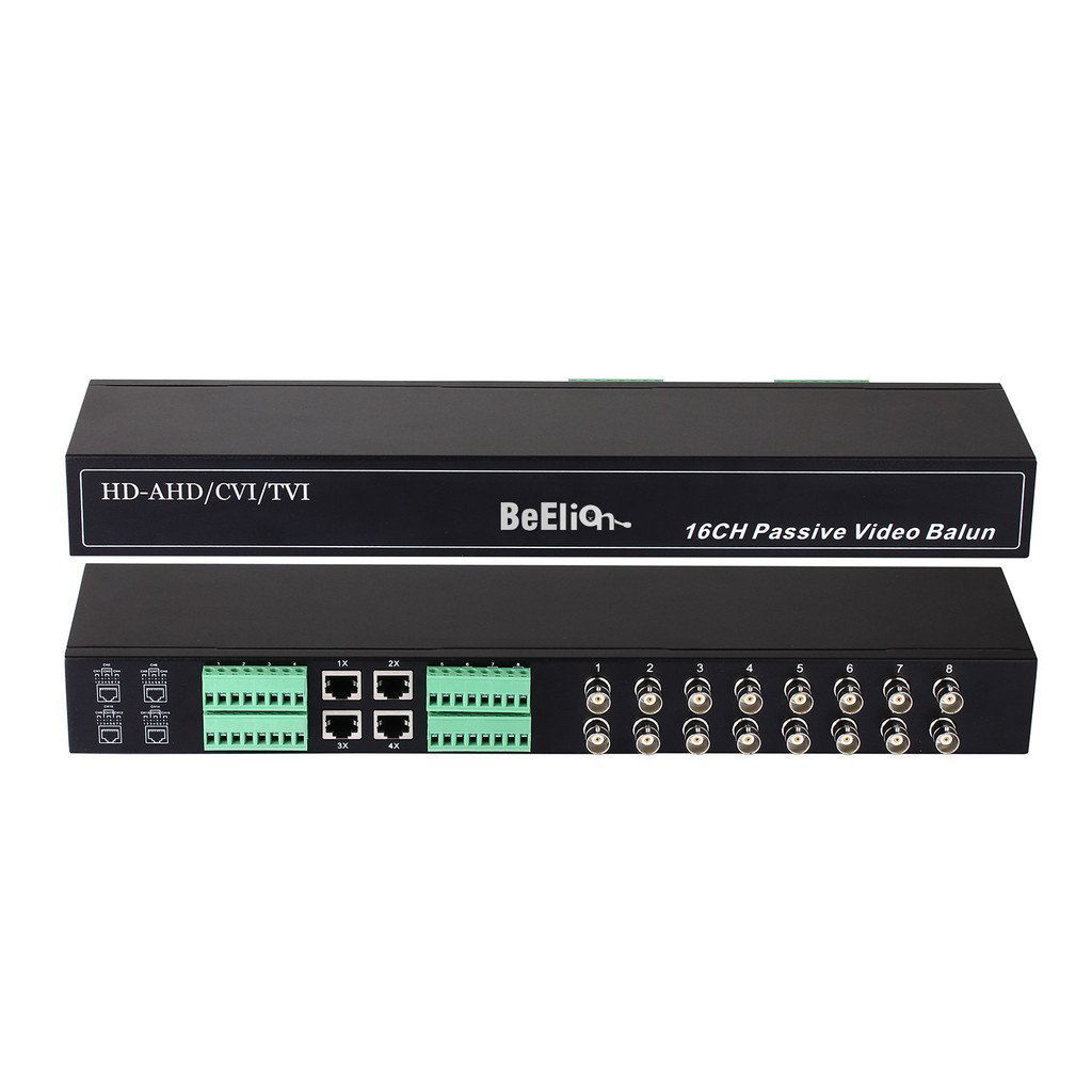GetUSCart- BeElion 16 Channel Video Balun BNC to RJ45 Passive