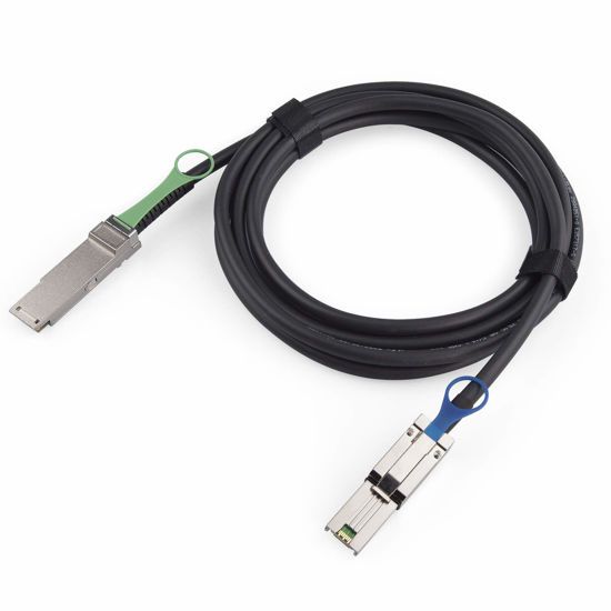 GetUSCart QSFP (SFF8436) to MiniSAS HD SFF8088 DDR Hybrid SAS Cable