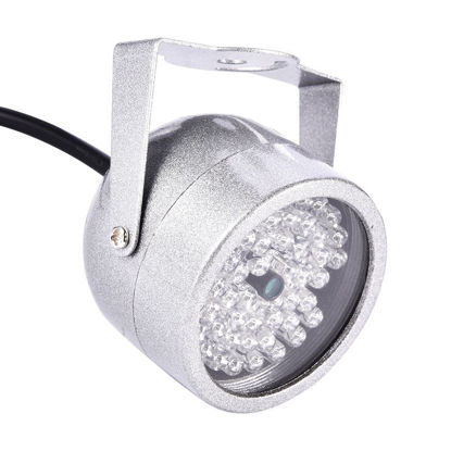 Picture of Zerone Camera IR Illuminator Lights, DC 12V 1A CCTV IR Night Vision Illuminator Camera 48 LED Waterproof Replacement for Electronic Police Snapshot System Traffic Junctions