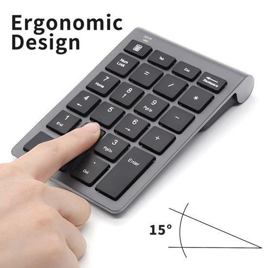 GetUSCart- LIANGSTAR Number Pad, Wireless Numeric Keypad 22 Keys ...
