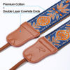 Picture of Padwa Lifestyle Vintage Camera Strap - 2" Wide Woven Embroidered Floral Pattern Shoulder Neck Camera Straps for Photographers，Great Gift for Men & Women Photographers