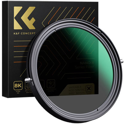 Picture of K&F Concept 40.5mm Variable Fader ND2-ND32 ND Filter and CPL Circular Polarizing Filter 2 in 1 for Camera Lens No X Spot Waterproof Scratch Resistant (Nano-X Series)