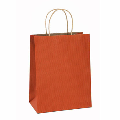 Picture of BagDream Gift Bags 8x4.25x10.5 100Pcs Shopping Bags,Cub, Paper Bags, Kraft Bags, Retail Bags, Paper Bags with Handles, Craft Bags, 100% Recyclable Paper (Orange)