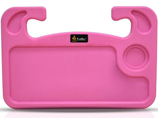 GetUSCart- EcoNour 2 in 1 Car Steering Wheel Desk (Pink), Steering Wheel  Tray for Laptop and Food, Car Table Tray for Eating with Drinks Holder