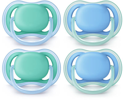 Picture of Philips AVENT Ultra Air Pacifier 6-18 Months, Blue/Green, 4 Pack, SCF244/42