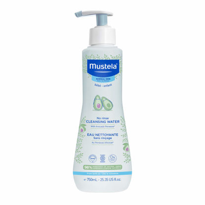 Picture of Mustela Baby Cleansing Water - No-Rinse Micellar Water - with Natural Avocado & Aloe Vera - for Baby's Face, Body & Diaper â€“ 25.35 fl. oz. (Pack of 1)