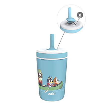 Picture of Zak Designs Bluey Kelso Toddler Cups For Travel or At Home, 12oz Vacuum Insulated Stainless Steel Sippy Cup With Leak-Proof Design is Perfect For Kids (Bluey, Bingo, Grandad Mort)