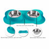 Picture of Hubulk Pet Dog Bowls 2 Stainless Steel Dog Bowl with No Spill Non-Skid Silicone Mat + Pet Food Scoop Water and Food Feeder Bowls for Feeding Small Medium Large Dogs Cats Puppies (Large, Green)