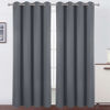 Picture of LEMOMO Grey Thermal Blackout Curtains/52 x 95 Inch/Set of 2 Panels Room Darkening Curtains for Bedroom
