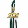 Picture of Endea Graduation Mixed Double Color Tassel with Gold Date Drop (Hunter Green/White, 2022)