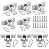 Picture of BETOOLL Swing Hangers Heavy Duty Wooden Swing Set Accessories with Screws and Locking Snap Hooks 10000 lb Capacity Set of 8
