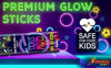 Picture of 400 Glow Sticks Bulk Ultra Bright Glow Party Pack 8 inch with Connectors, Glow Sticks Party Supplies Emergency Light Sticks Neon Glow Bracelets Necklaces for Kids -Camping Accessories