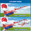 Picture of 3 Pack Airplane Launcher Toy for Kids, 12.6" LED Foam Glider Plane, 2 Flight Mode Catapult Plane Boy Toys with Stickers, Outdoor Flying Toys Birthday Gifts for 4 5 6 7 8 9 10 12 Year Old Boys Girls