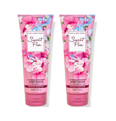 Picture of Bath and Body Works Sweet Pea 2 Pack Ultra Shea Body Cream 8 Oz. (Sweet Pea)