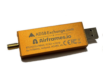 Picture of ADSBexchange.com Orange R860 RTL2832U, 0.5 PPM TCXO SDR w/Amp