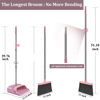 Picture of Broom Dustpan Set, Broom and Dustpan Set for Home, Broom and Dustpan Set, Stand Up Broom and Dustpan, Broom and Dustpan Combo for Office (Pink)