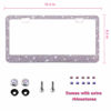 Picture of OKLPF Bling License Plate Frame for Women, 1PCS Sparkly Stainless Steel License Plate Frames| Over 1000 pcs 14 Facets Bedazzled Clear Glass Diamond Rhinestone Crystals w/Free Glitter White Diamond BOX