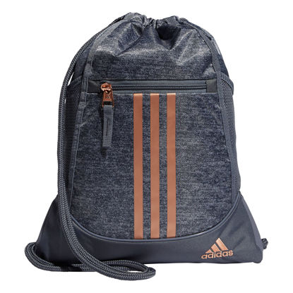 Picture of adidas Unisex Alliance 2 Sackpack, Jersey Onix Grey/Rose Gold, One Size