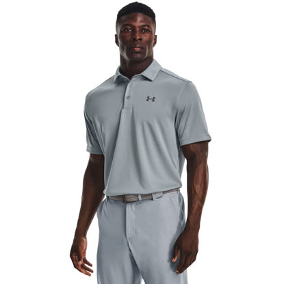 Picture of Under Armour Men's Tech Golf Polo , (465) Harbor Blue / / Pitch Gray , Large Tall