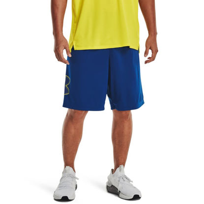 Picture of Under Armour Men's Standard Tech Graphic Shorts, (471) Blue Mirage / / Starfruit, XX-Large