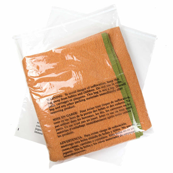 Picture of Poly Bags with Suffocation Warning - 24x28 Resealable - 100 Pack - Clear Poly Bags - Retail Supply Co