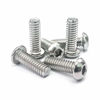 Picture of 1/4-20 x 2-1/4" Button Head Socket Cap Bolts Screws, 304 Stainless Steel 18-8, Allen Hex Drive, Bright Finish, Fully Machine Thread, Pack of 10