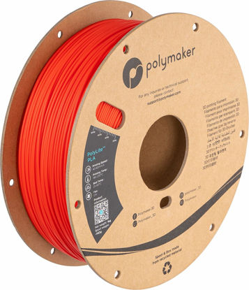 Picture of Polymaker PLA Filament 1.75mm, Red PLA 3D Printer Filament 1.75 1kg - PolyLite 1.75 PLA Filament Red 3D Printing Filament, Dimensional Accuracy +/- 0.03mm, Compatible with Most 3D Printers