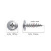 Picture of (300 pcs)#8×3/4" Phillips Truss Head Wood Screws Stainless Steel 410 Quick Metal Self Tapping