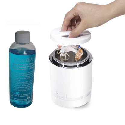 Picture of iSonic® Ultrasonic Jewelry Cleaner D1800-PW with Cleaning Solution Concentrate CSGJ01, 110V