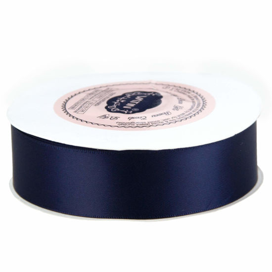 GetUSCart- VATIN 1 inch Double Faced Polyester Satin Ribbon Navy Blue ...