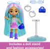 Picture of Barbie Extra Mini Minis Doll with Blue Hair, Sporty Outfit, Roller Skates & Accessories & Stand, 3.25-Inch